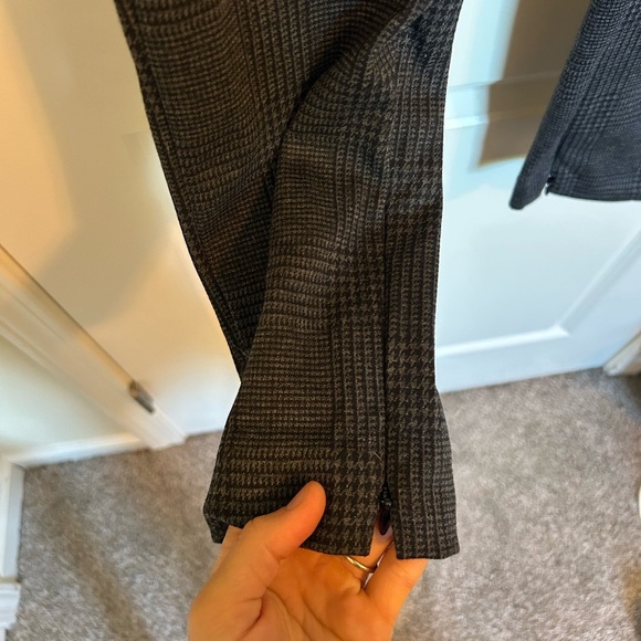 H&m Gray Plaid Leggings/dress pants skinny stretchy high waisted - Picture 2 of 7